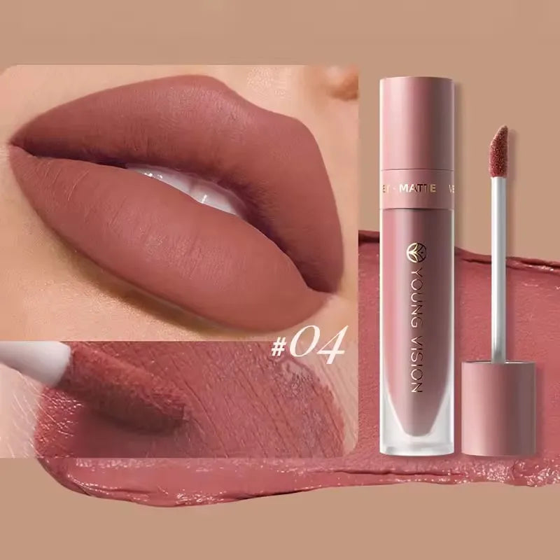 Long-Lasting Matte Lipstick & Lip Gloss - Waterproof & Non-Fade Velvet Finish