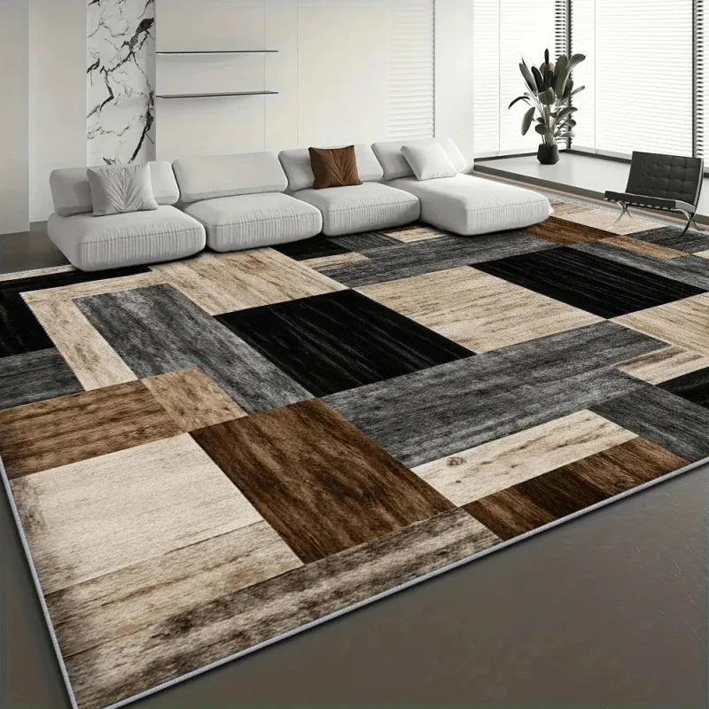 Geometric Area Rug Non-Slip Machine Washable Floor Carpet for Living Room