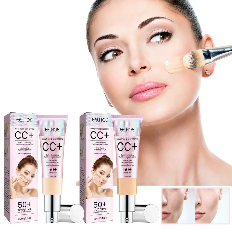 Waterproof CC Foundation Cream with Brightening & Blemish Coverage - 30ml