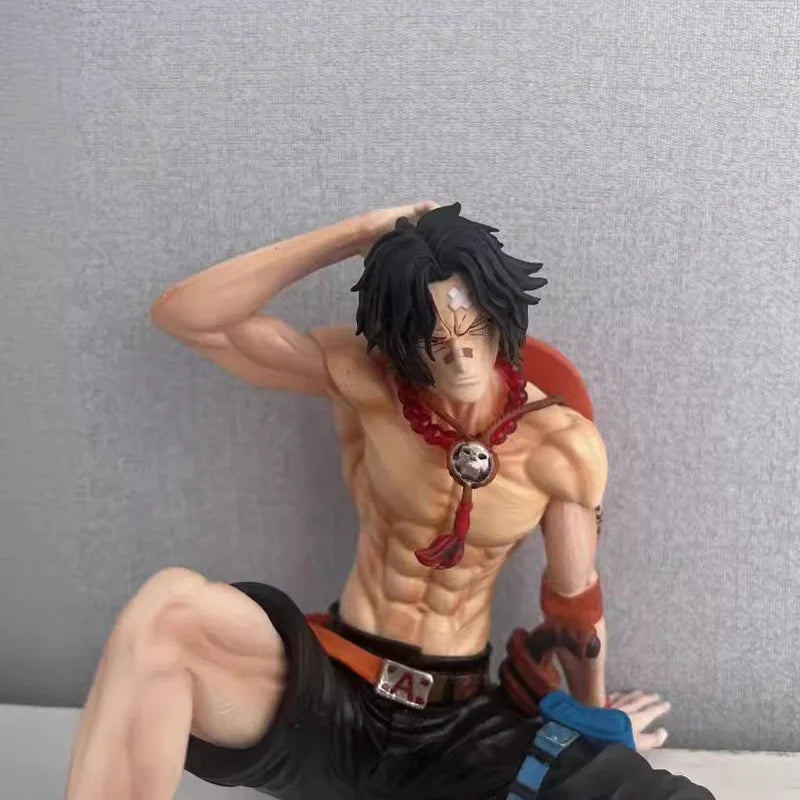 12cm One Piece Anime Action Figure - Portgas D Ace PVC Collectible Doll, Desk Decor, Gift