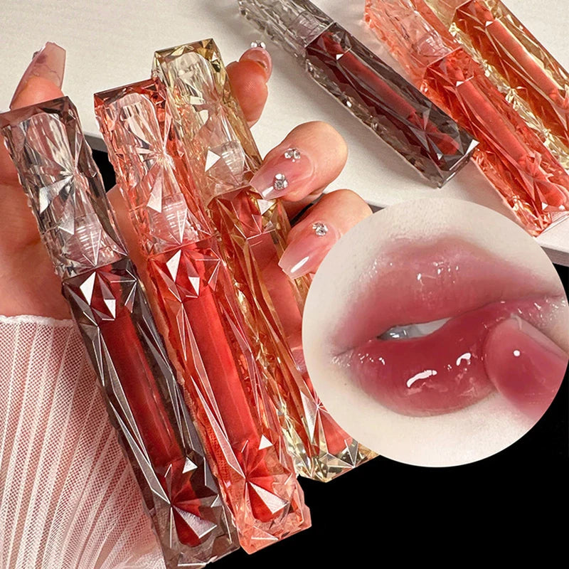 Long-Lasting Moisturizing Lip Gloss with Mirror Waterproof & Halo-Dyeing