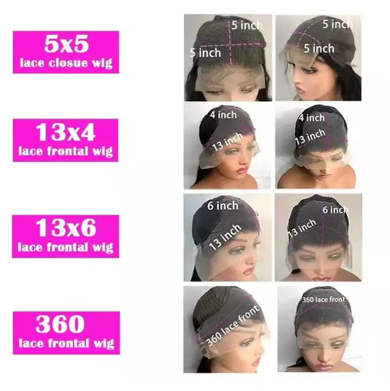 Silky Natural Black Body Wave Lace Front Wig 16-42 Inches, 250 Density, Pre-Plucked