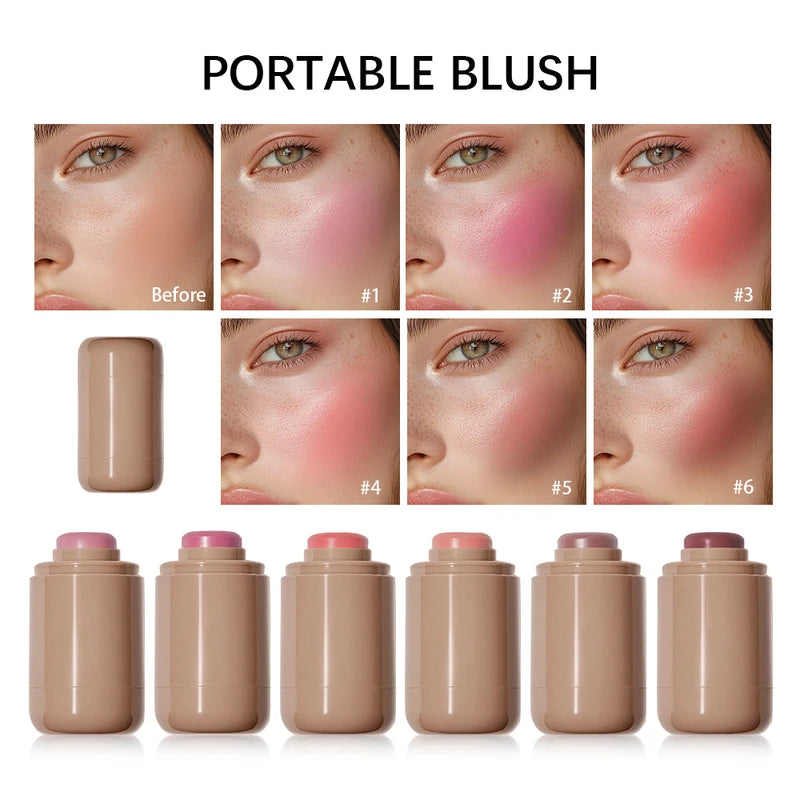 3-in-1 Lip & Cheek Stick Brightening Moisturizing Makeup | Multiple Colors