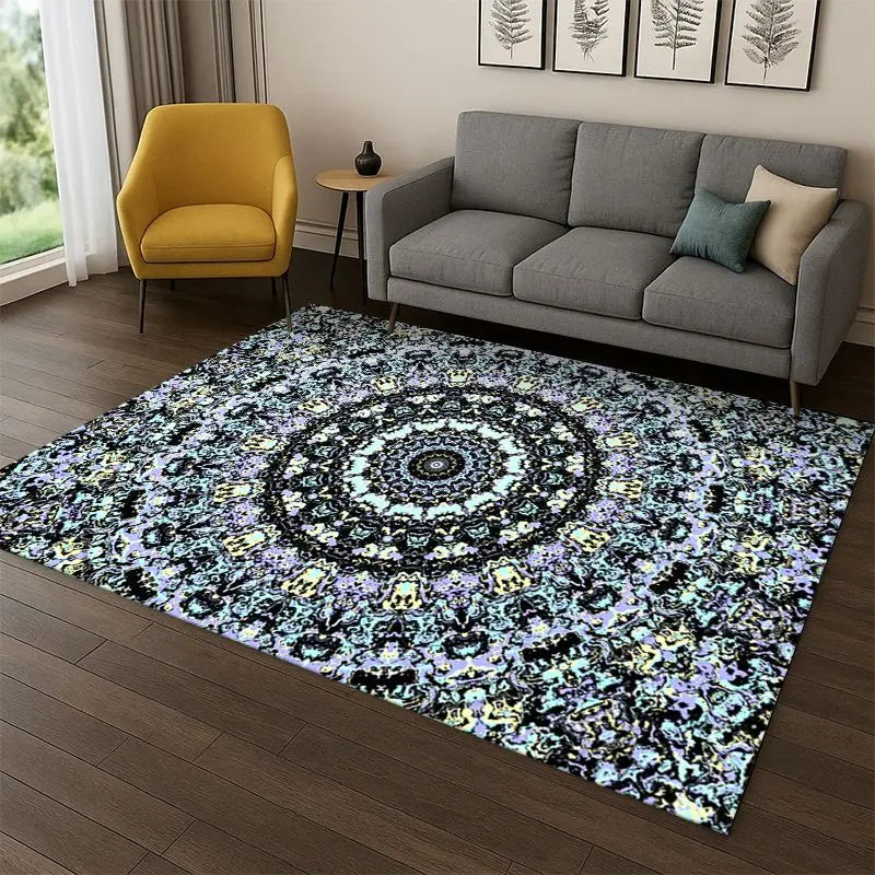 Bohemia Mandala Yoga Carpet Rug for Bedroom Living Room Playroom Non-Slip Doormat