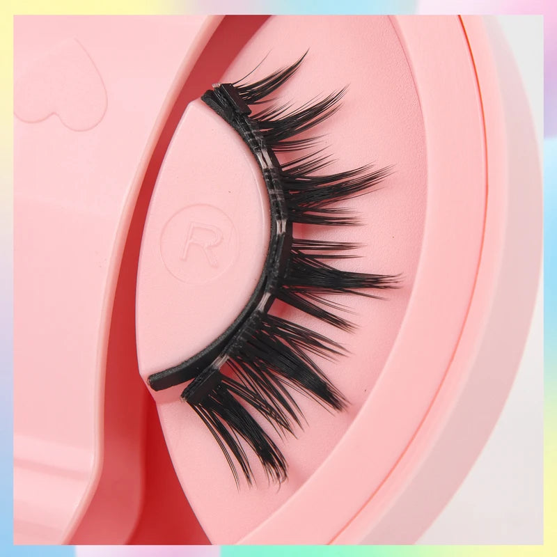 Anime-Style Magnetic False Eyelashes Reusable Waterproof No Glue Natural Design