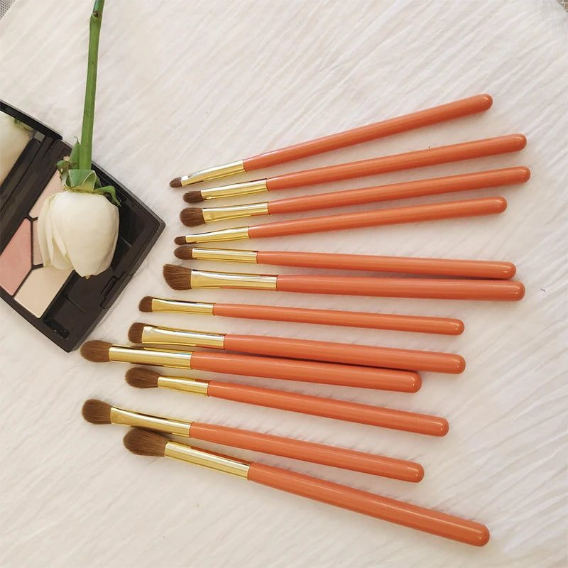 Professional Makeup Brush Set with Resilient Weasel Hair - Multi Color Handles