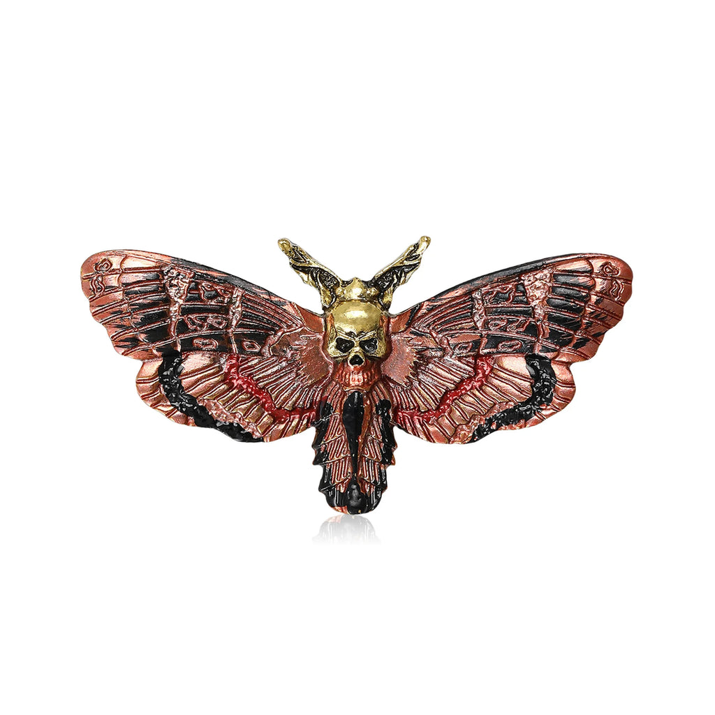 Ghost Moth Brooch Butterfly Skull Pins Halloween Jewelry Gift Accessory
