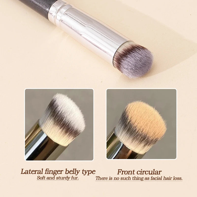 Precision Concealer Brush for Dark Circles & Tear Troughs - Dense Flat Head Makeup Tool