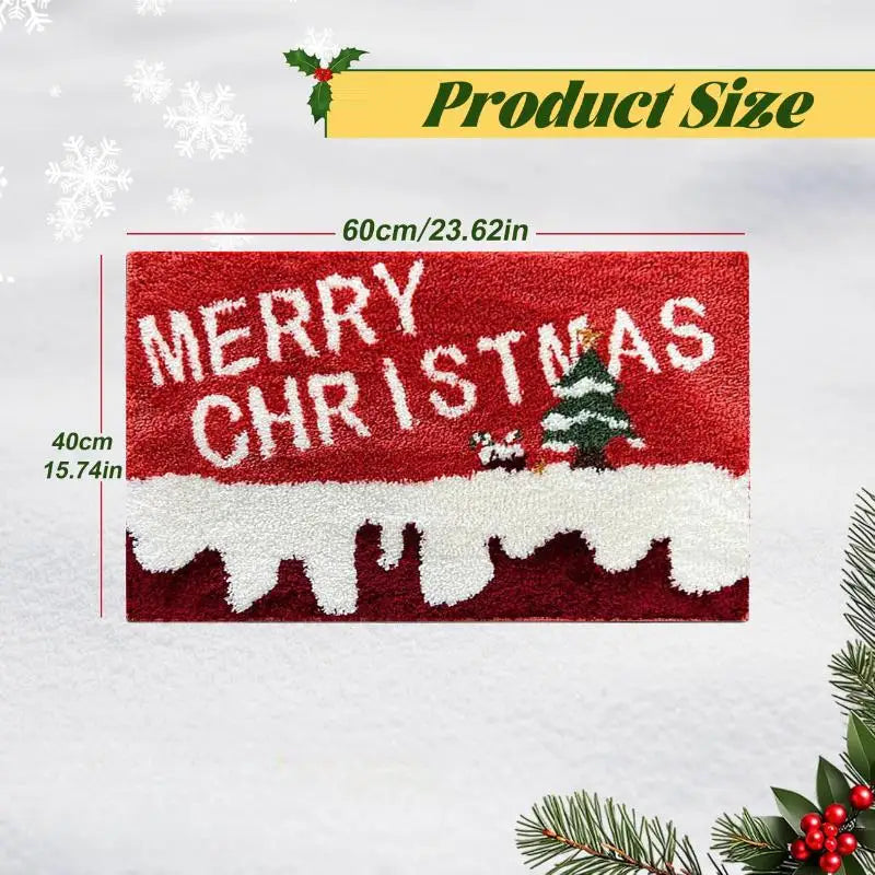 Christmas Door Mat Santa Gingerbread Outdoor Indoor Foot Rug Holiday Decor