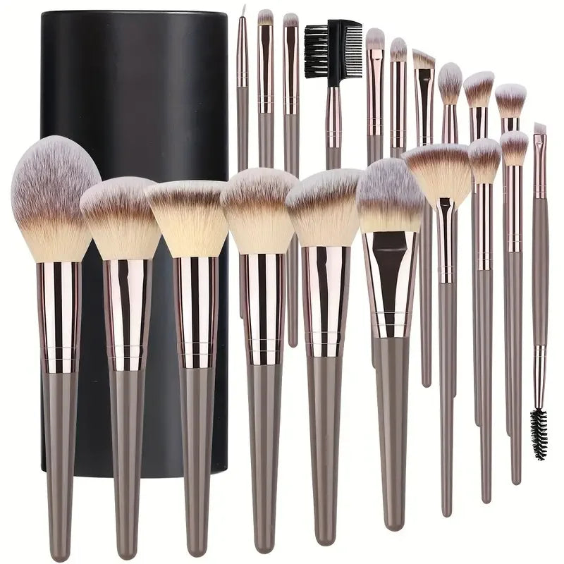 Makeup Brushes Set with Soft Nylon Bristles - Foundation Eyeshadow Blush Highlighter Concealer Kabuki Blending Tools