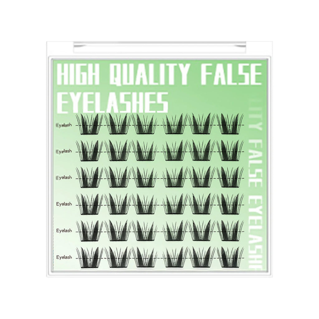 Pre-Glued False Eyelash Clusters Natural Thin Fluffy Lash Extensions for Daily Wear