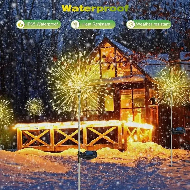 Solar Firework String Lights for Garden Decoration Waterproof Outdoor Lighting