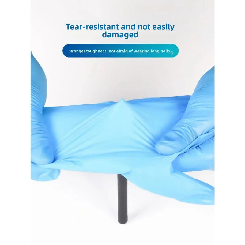 Disposable Nitrile Gloves 100pcs Box Powder-Free Household & Hairdressing Use