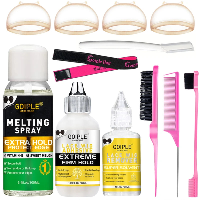 Waterproof Lace Glue Kit for Wig Installation Melting & Holding Spray