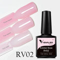 Rubber Base Coat Nail Gel Polish - Semi Transparent for French Nail Art - UV LED Curing