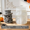 Silicone Mold for Candle Making and Crafts - Mummy Skull Design, Food Grade, Heat-Resistant, Multi-Color Variants