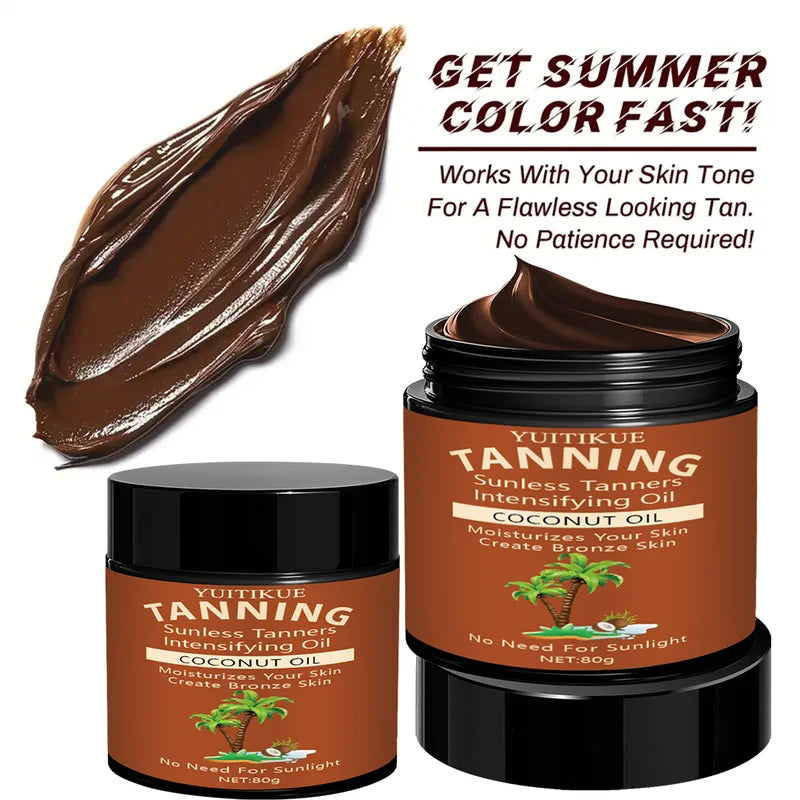 Bronzed Glow Tanning Cream with Coconut Oil - No Sun Needed