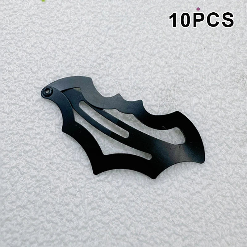 10-Piece Halloween Bat Hairpins Set Multi-Color Cute Hair Accessories for Women Girls