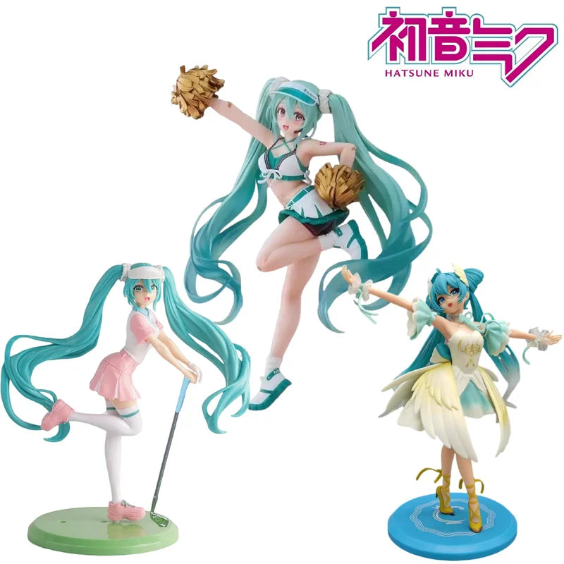 18cm Hatsune Miku Anime Action Figure Cheerleader Collectible Toy - PVC Model