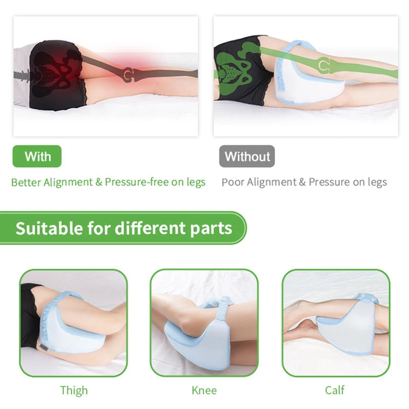 Memory Foam Leg Pillow for Pain Relief Orthopedic Thigh Cushion - All Colors