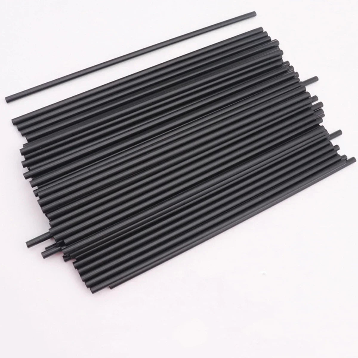 100 Pcs Colorful Reusable Plastic Drinking Straws for Parties & Events