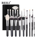 Professional Makeup Brush Set with Natural Goat Hair - 30PCS for Face & Eyes