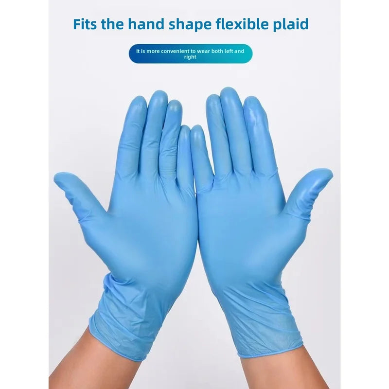 Disposable Nitrile Gloves 100pcs Box Powder-Free Household & Hairdressing Use