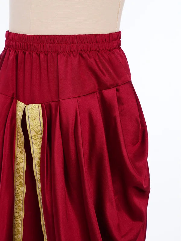 Kids Boys Satin Dhoti Pants with Elastic Waistband for Festive & Party Occasions