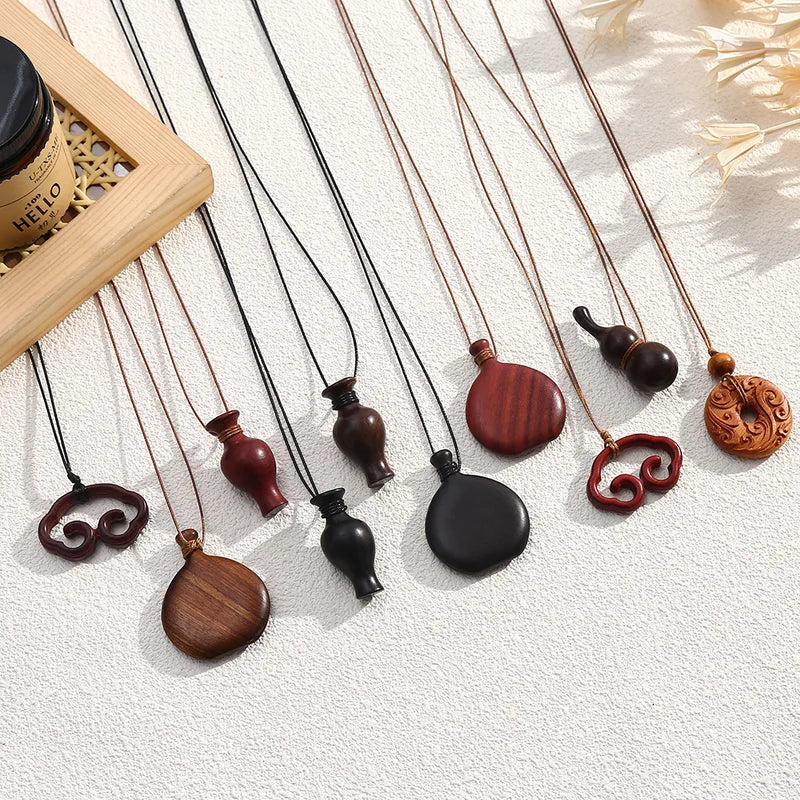 Wooden Water Bottle Pendant Necklace for Women - Fashion Jewelry Gift
