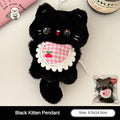 Cute Plush Toy Kitten Squeaking Pendant for Backpack & Keychain - Girl & Couple Gift