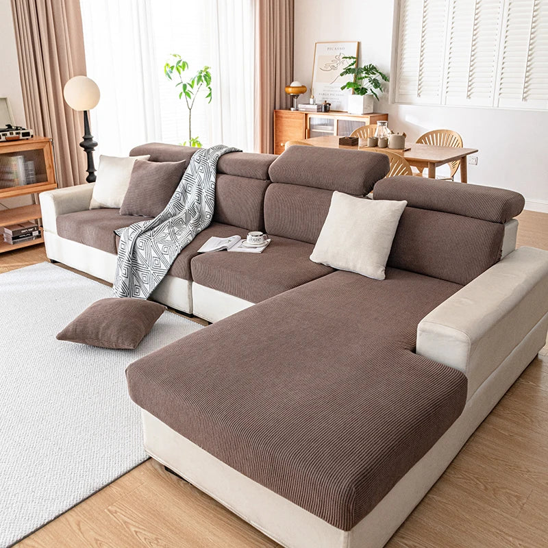 Elastic Sofa Cover for Living Room Protects & Pets Removable Cushion Protector