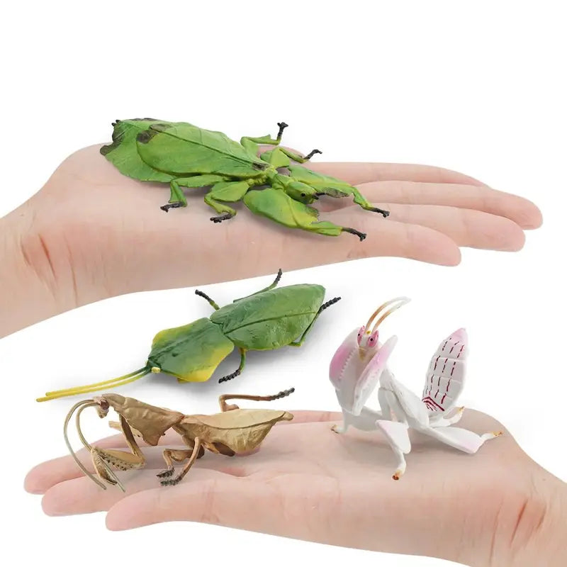 Simulation Insect Animal Model Deroplatys Desiccata Orchid Flower Mantis Action Figure Educational Toy