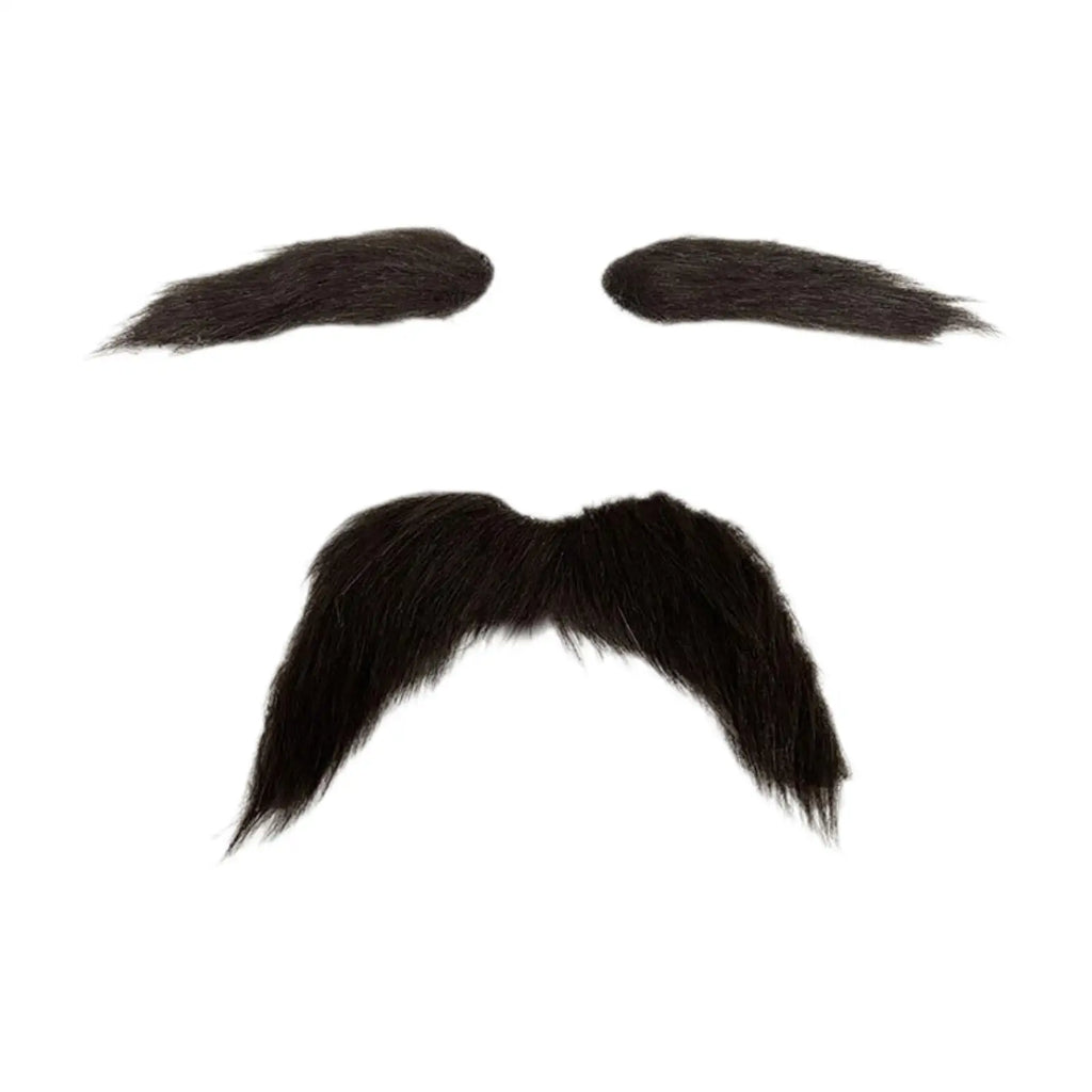 Fake Mustache and Eyebrows Set for Costume and Pretend Play - Halloween Party Props