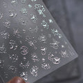 Nail Art Sticker Set with Butterfly Border and Gold Silver Accents - DIY Manicure Decoration