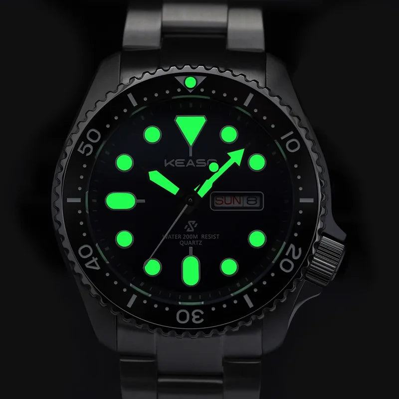Men's Dive Watch C3 Luminous 316L Steel Waterproof Sapphire MIYOTA Quartz