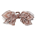 Elegant Women's Bow Hair Clip with Cashew Flower Pattern - High-End Hair Accessory