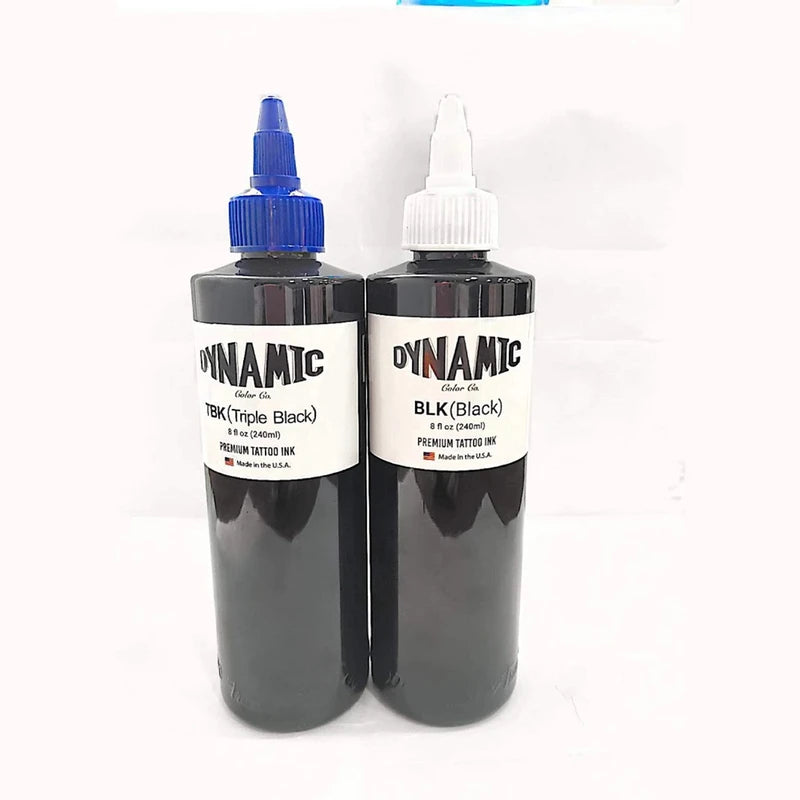 8oz Professional Black Tattoo Ink - Permanent Skin Body Art Pigment