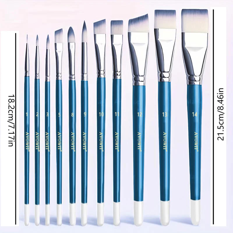 Color Brush Set for Nail Art, Makeup & Painting - Halloween & Christmas Party Essential