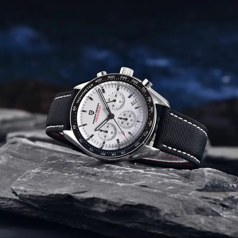 Men's Sport Chronograph Watch with 100M Waterproof AR Sapphire Glass