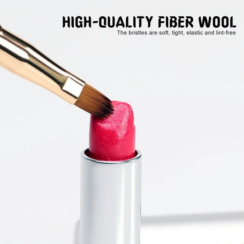 Retractable Double-Head Lipstick Brush Applicator with Cap - Makeup Tool for Women & Girls