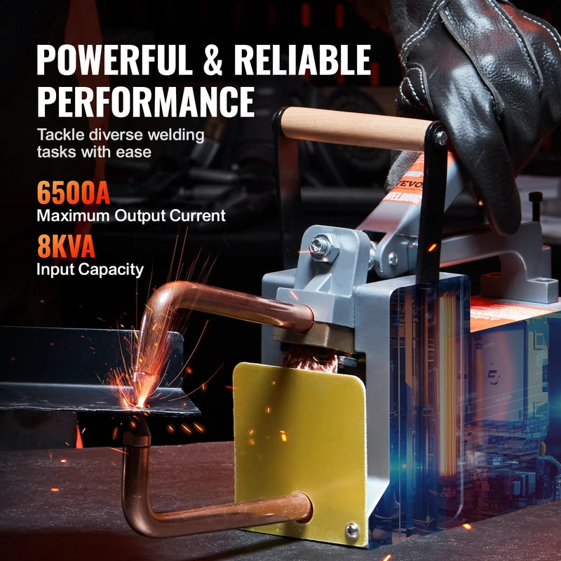 Portable Spot Welder 8KVA Handheld Metal Sheet Welding Machine for Stainless Steel and Aluminum