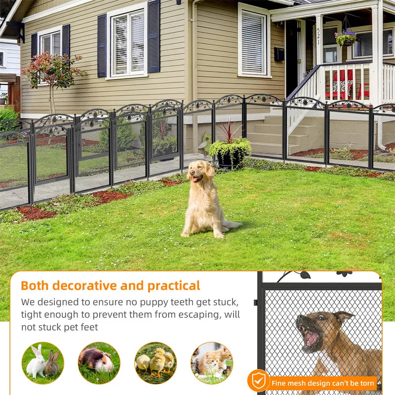 Heavy Duty Dog Playpen with Waterproof Pad 8 Panels Outdoor Indoor Fence