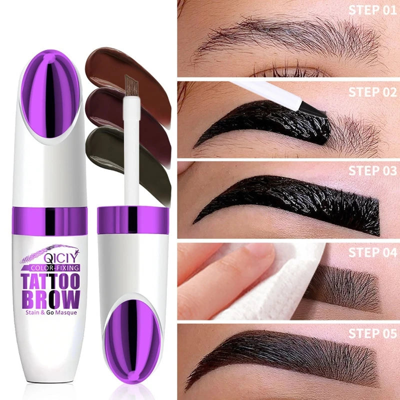 Waterproof Eyebrow Gel Tint - Smudge-Proof, Sweat-Resistant, Peel-Off Makeup
