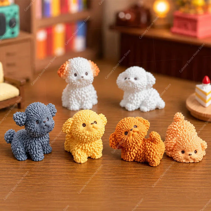 Cute Puppy Dog Micro Landscape Ornaments for Home Decor and Desktop Figurines