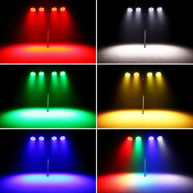 RGBW 200W LED Stage Light with DMX512 - 4 in 1 Effect Disco Party Lighting