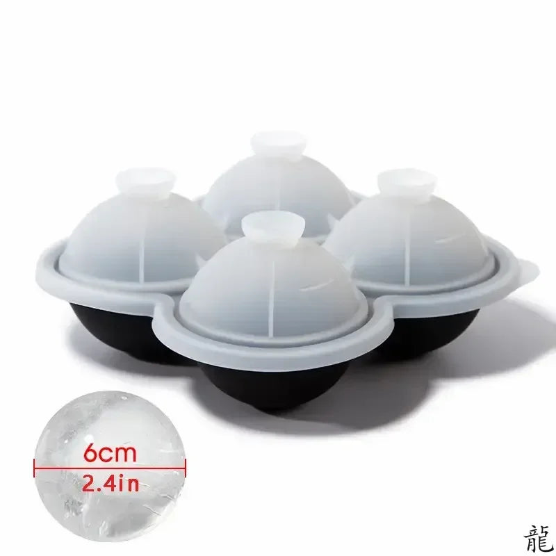 Large Silicone Ice Cube Tray - Easy-Release, Leakproof for Whiskey and Cocktails