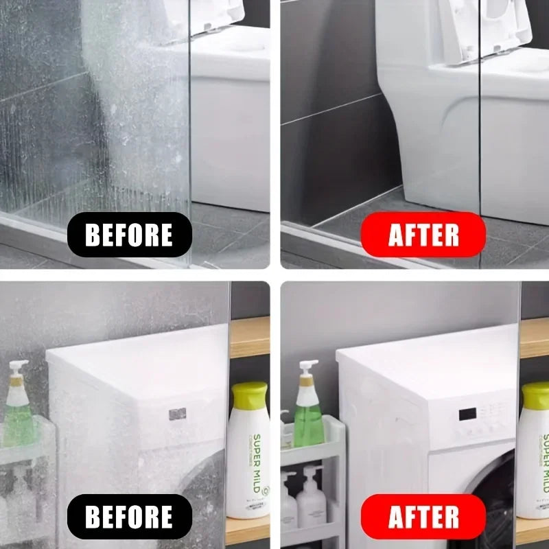 Glass Shower Door Cleaner for Hard Water Stains - Stainless Steel & Bathroom Care