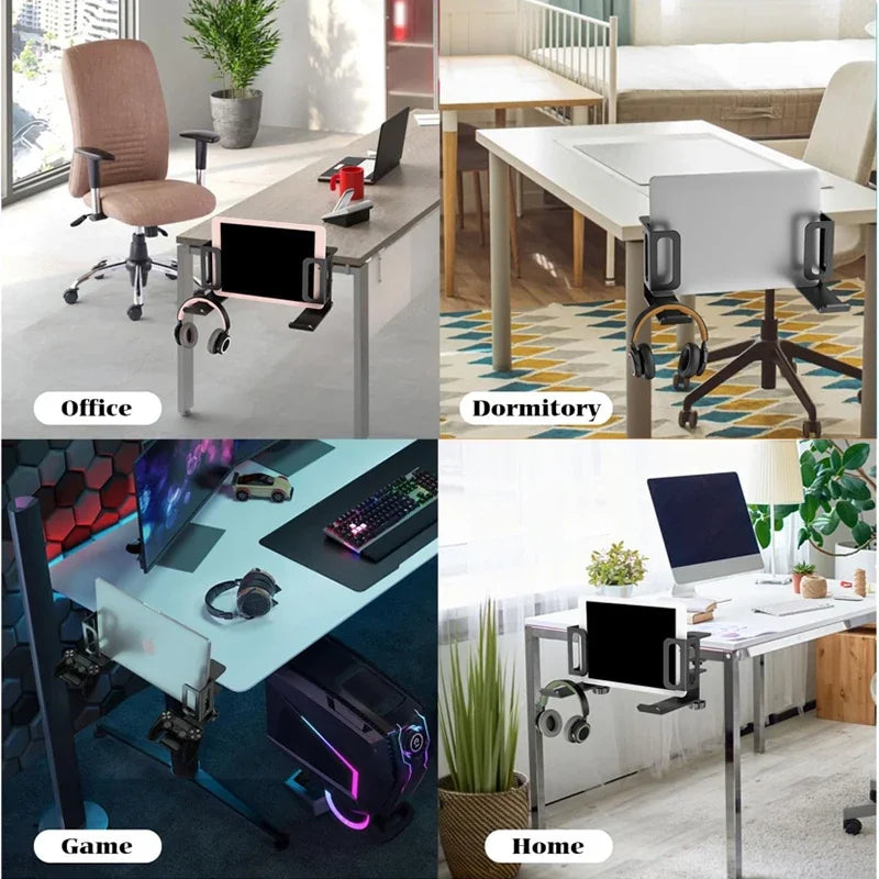 Laptop Stand with Heat Sink for Office Use - No Punching Side, Metal, Adjustable