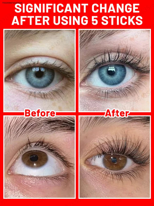 Eyelash & Eyebrow Growth Serum with Castor Oil Natural Thickening Moisturizing Liquid for Female Makeup