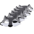 6-Pack Wolf Masks for Halloween Cosplay Animal Face Masks Party Supplies